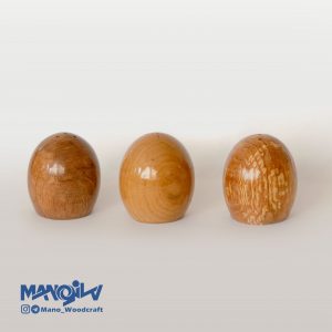 نمکدان چوبی - تخم مرغی