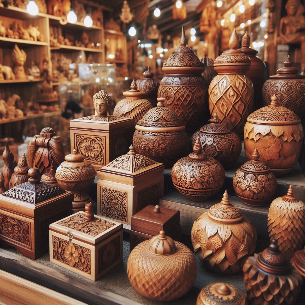 خرید عمده ظروف چوبی هدیه