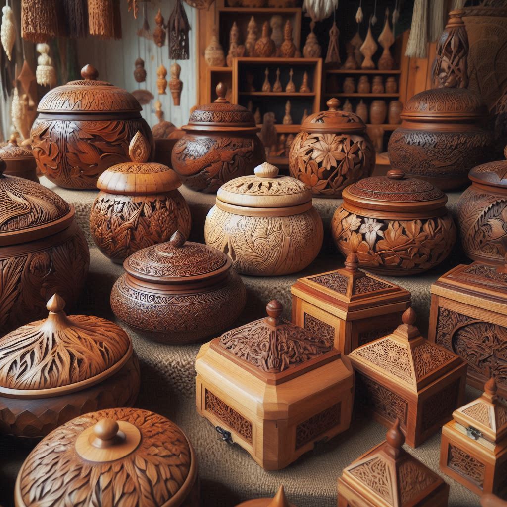 خرید عمده ظروف چوبی هدیه