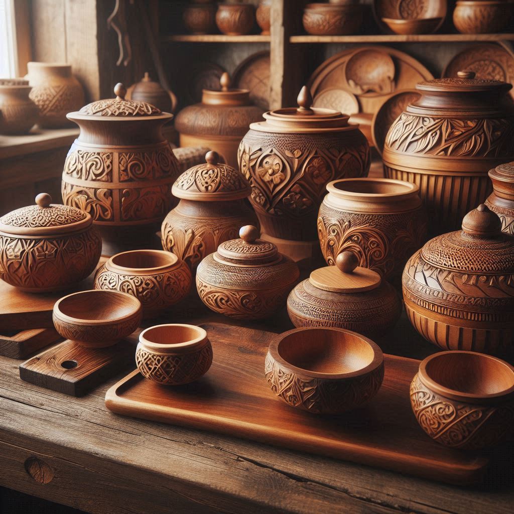 مدل‌های ظروف چوبی دست‌ساز