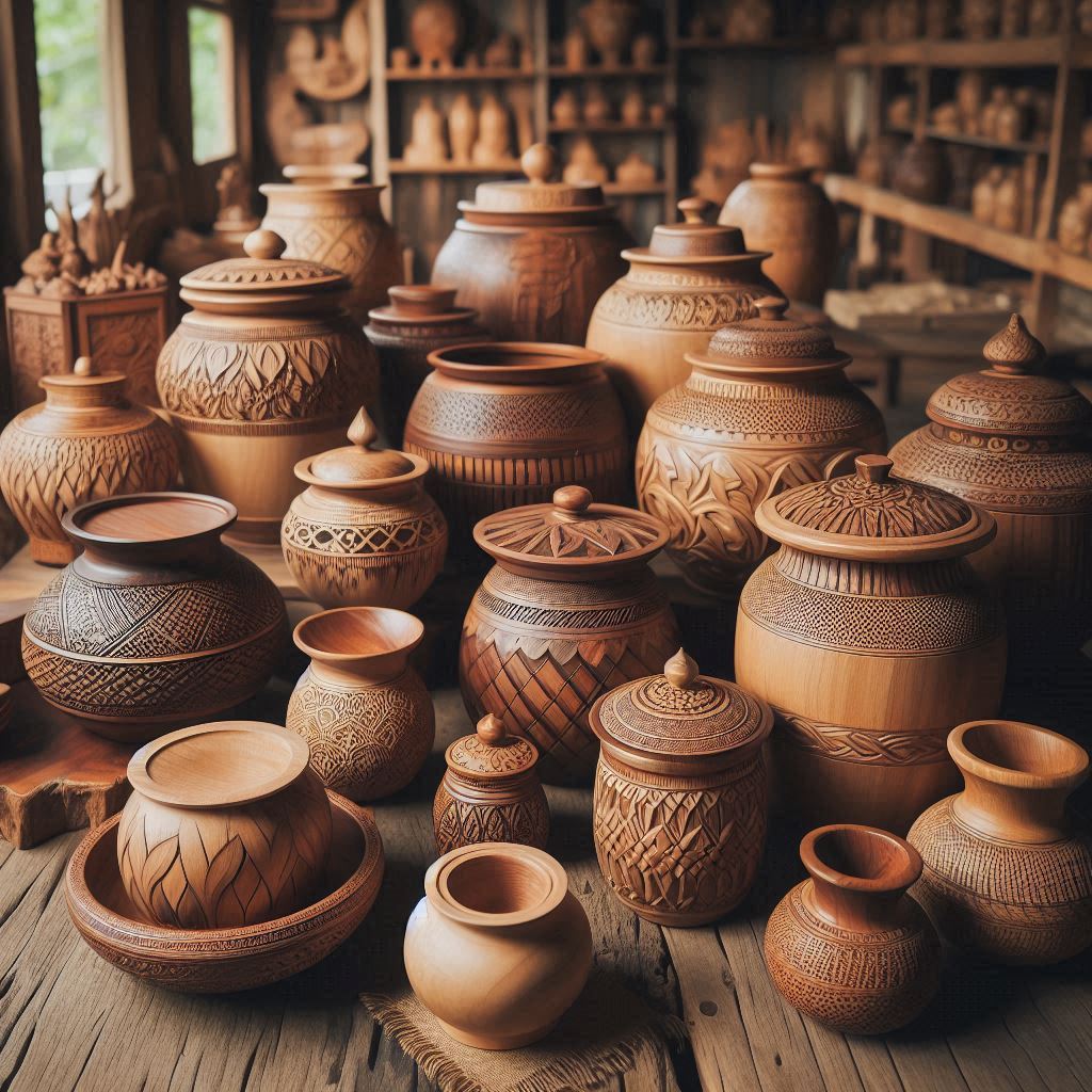 مدل‌های ظروف چوبی دست‌ساز