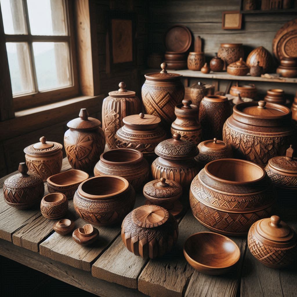 مدل‌های ظروف چوبی دست‌ساز