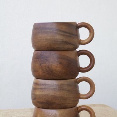 ظروف چوبی روستیک برای چای و قهوه