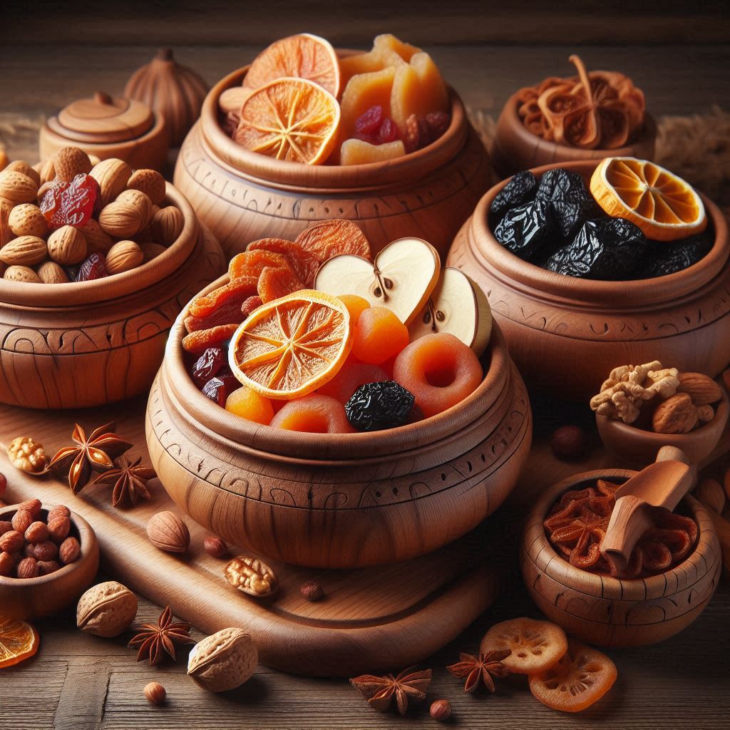 ظروف چوبی برای سرو خشکبار و میوه