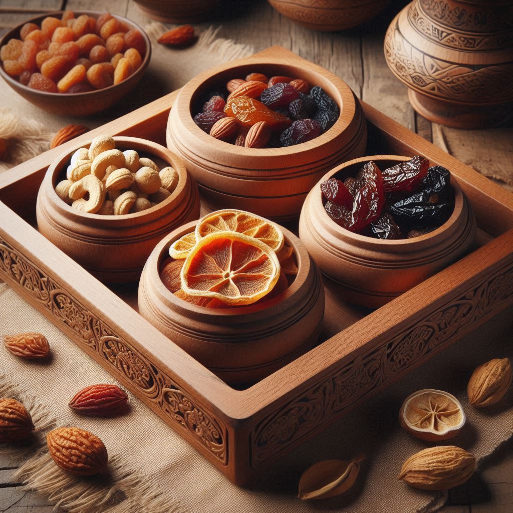 ظروف چوبی برای سرو خشکبار و میوه