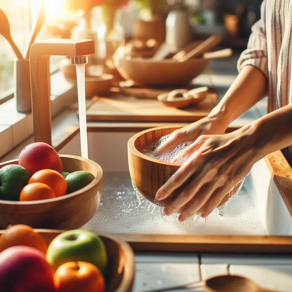 شست‌وشوی صحیح ظروف چوبی