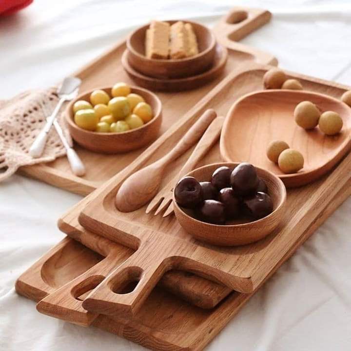 خرید عمده ظروف چوبی روستیک