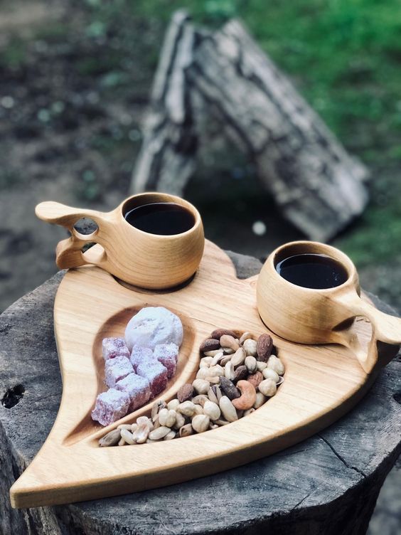 خرید ظروف پذیرایی چوبی