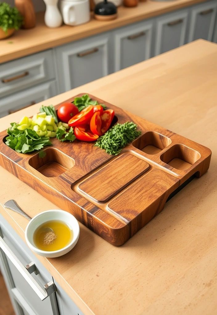 دکوراسیون میز با ظروف چوبی