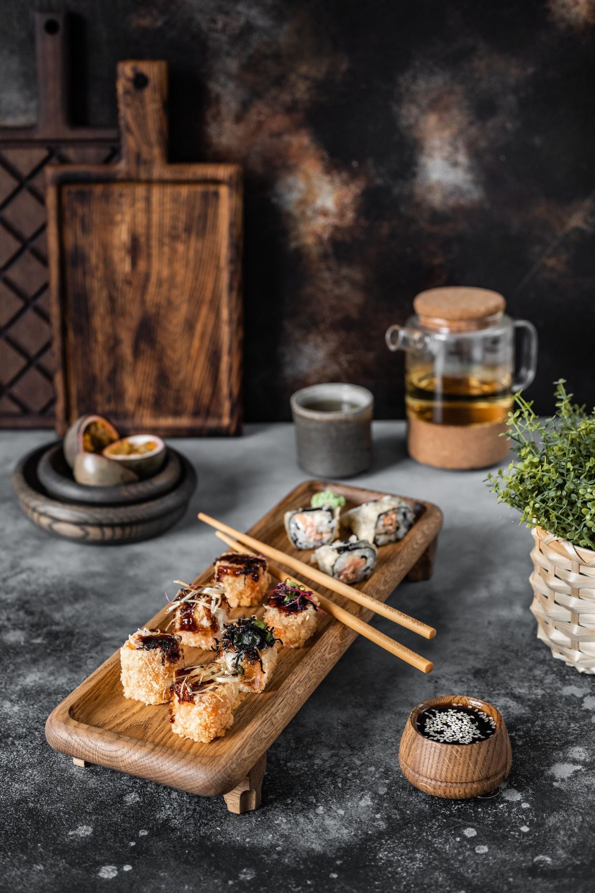 ست کردن ظروف چوبی لوکس