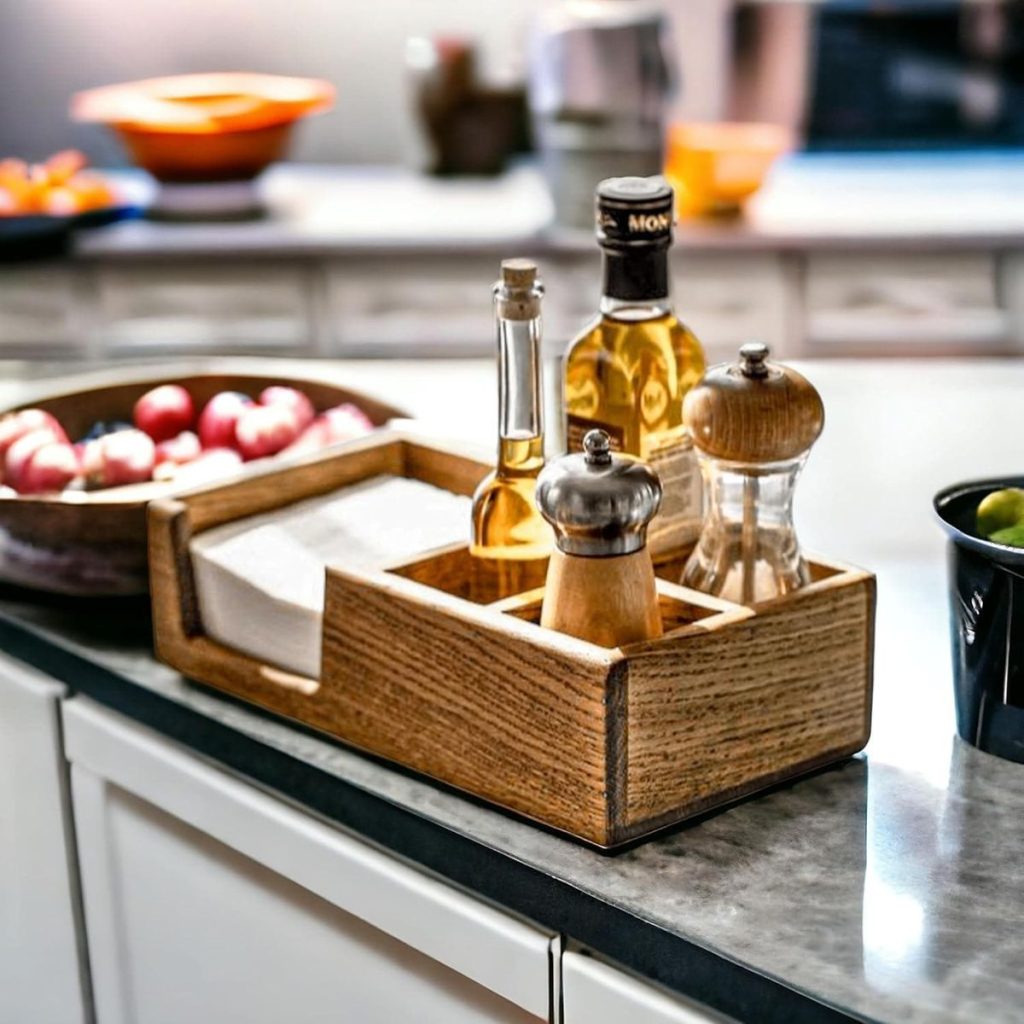 ظروف چوبی لوکس در آشپزخانه مدرن